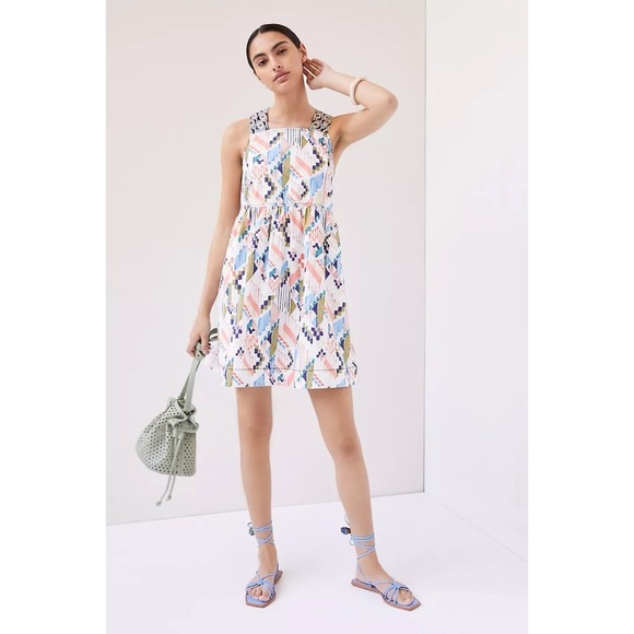 Anthropologie Maeve Textured Swing Mini Dress Size XS - Picture 1 of 10